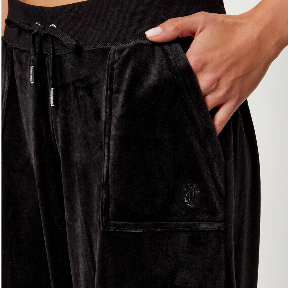 JUICY COUTURE Classic Velour Wide Leg Jogger Γυναικείο Βελούδινο Παντελόνι Φόρμας - 3